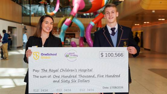 OneSchool Global students raise $100,000 to support sick kids